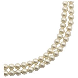 Autre Marque Collar largo de plata y perlas Plata