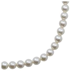 Autre Marque Colar de prata e pérolas Branco