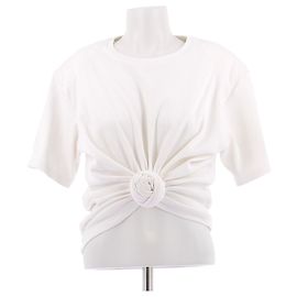 Magda Butrym T-shirt branco com rosa Branco