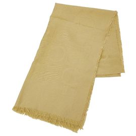 Lenço de seda e lã Gancini Salvatore Ferragamo Verde Caqui