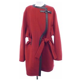 Hermès Hermes Kaschmir Mantel 38 Rot