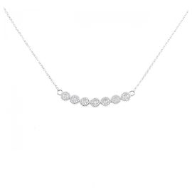 Autre Marque Pt900/Pt850 Platin Diamant Halskette Silber