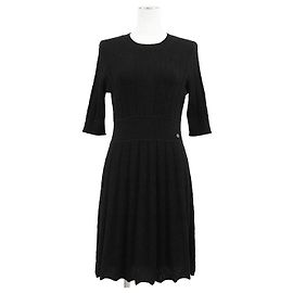 Chanel P59823 Alpaka-Wollkleid Schwarz