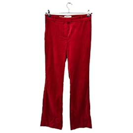 Ba&Sh Rote Samtstoffhose Rot