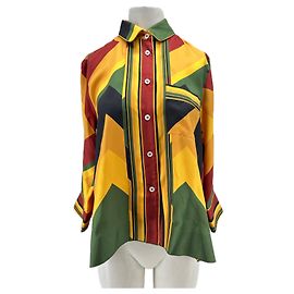 Autre Marque Camisa amarela, verde e vermelha Amarelo