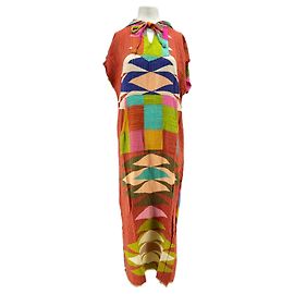 Autre Marque Vestido longo estampado multicolorido Multicor