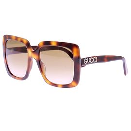 Gucci Óculos de sol oversize Marrom