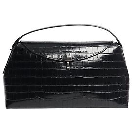 Totême Black crocodile effect leather bag Black