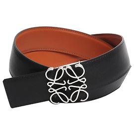 Loewe Black Anagram leather belt Black