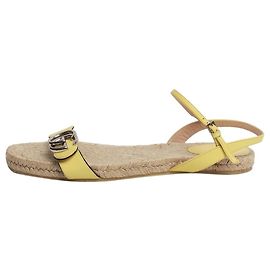 Gucci Yellow Marmont espadrille sandals - size EU 39 Yellow