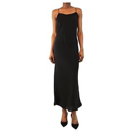 Totême Robe nuisette en soie noire - taille UK 6 Noir