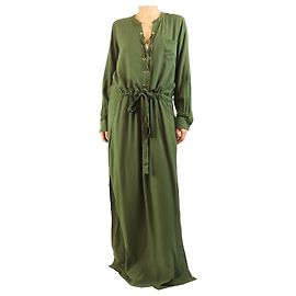 Melissa Odabash Robe maxi à lacets Meghan verte - taille L Vert