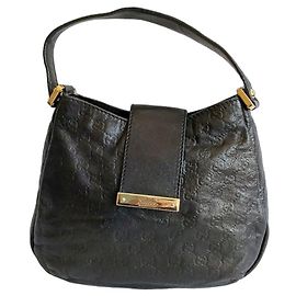 Gucci Guccisima Handtasche aus schwarzem Leder Schwarz