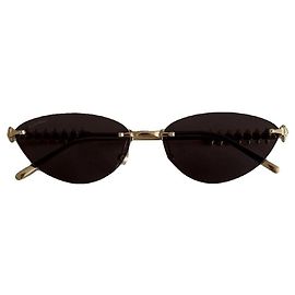 Óculos de sol Cartier Clash metal dourado Dourado