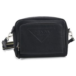 Borsa a tracolla in pelle Saffiano da uomo Prada Nero