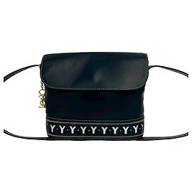 Borsa a tracolla in pelle blu navy Yves Saint Laurent Blu navy