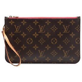 Pochette Louis Vuitton Neverfull MM Marrón Monogram Castaño