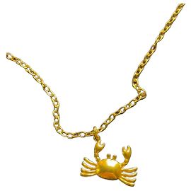 Autre Marque Collier Pendentif Crabe en Acier Inoxydable Doré Doré