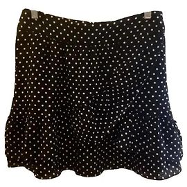 SéZane Polka Dot Rüschen-Skort - Schwarz