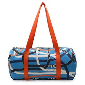 Borsa Hermès Cavalcadour Airsilk Duffle 38 Blu