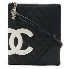 Borsa a tracolla Chanel Cambon Line Coco Mark Medium Nero