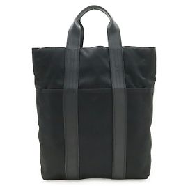 Hermès Hermes Acapulco Cabas MM Tote Bag Canvas Leather Black Black