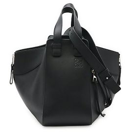 Bolsa Hammock de couro Loewe Preta Preto