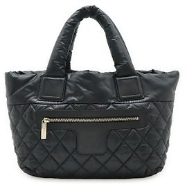 Tote Chanel Coco Cocoon Small in Nylon e Pelle Nero