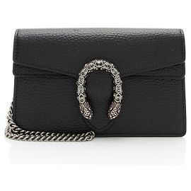 Gucci Leather Crystal Dionysus Mini Shoulder Bag Black