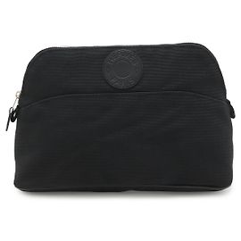 Hermès Hermes Bolide Nylon Canvas Pouch Black Black