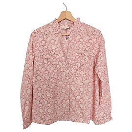 Blusa Sézane a fiori rosa e bianca Rosa Bianco