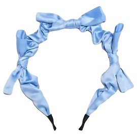 Autre Marque Sister Jane Cerchietto Lotte Ruched Bow - Cornflower Blue Blu chiaro
