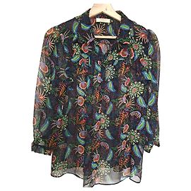 Blusa estampada Ba&Sh em viscose Preto Multicor