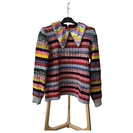 Gucci Multicolor-Strickpullover mit Perlenbesetztem Kragen Mehrfarben