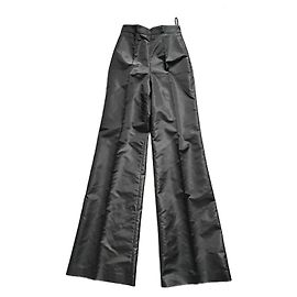 Prada weite Seidenhose schwarz Schwarz