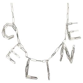 Céline Collier CELINE en métal Argent Authentique 182048M Argenté