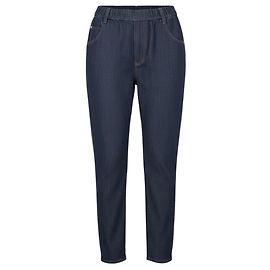Brunello Cucinelli Vaqueros Carrot Super Ligeros en Denim Azul Oscuro con Cintura Elástica Azul