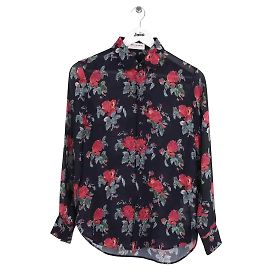Camicia Saint Laurent nera in viscosa Nero