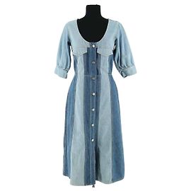 Ganni Robe bleue Bleu