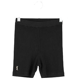 Shorts ciclista Saint Laurent preto de algodão Preto