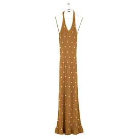 Vestido Sandro de algodón camel Camello