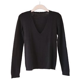 Gucci V-Ausschnitt Wollpullover Schwarz Schwarz