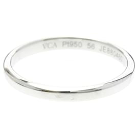 Van Cleef & Arpels Tendremont Platinum Band Ring Silvery