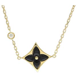 Bracciale Louis Vuitton Brassle Star Blossom Onyx 1P Diamond Nero D'oro