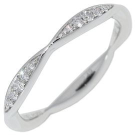 Chanel Camelia Pt950 Diamond Ring Size 8 Silber