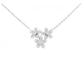 Collar Socrates en oro blanco de 18K y diamantes Van Cleef & Arpels Plata