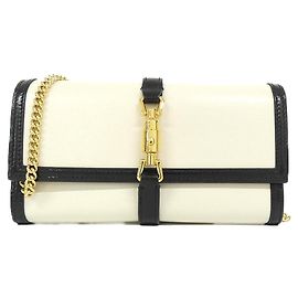 Carteira de corrente em couro Gucci JACKIE 1961 Branco