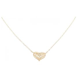 Autre Marque Collier en or jaune K10, pierre de lune et diamant Doré