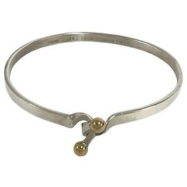 Tiffany & Co Bracelet jonc Tiffany Double Hook Argenté Doré