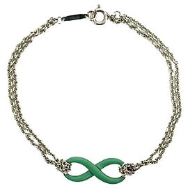 Tiffany & Co Pulsera Tiffany Infinity Double Chain Plata Verde